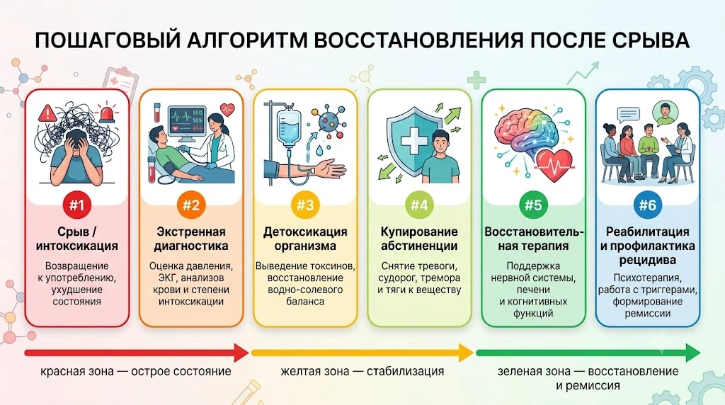 шаги восстановление после срыва